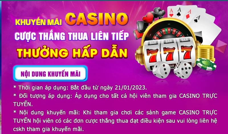 Điều kiện nhận khuyến mãi casino hấp dẫn